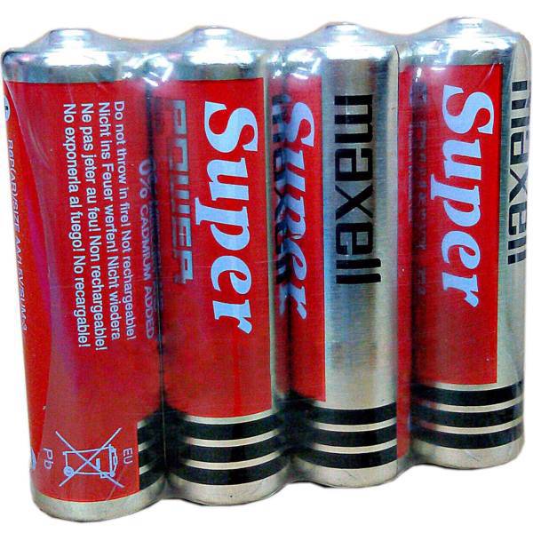 Maxell Super Power Ace AA Battery Pack Of 4، باتری قلمی مکسل مدل Super Power Ace بسته 4 عددی