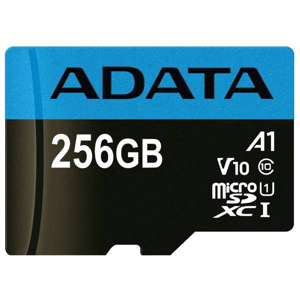 ADATA Premier V10 A1 UHS-I Class 10 100MBps microSDXC 256GB، کارت حافظه microSDXC ای دیتا مدل Premier V10 A1 کلاس 10 استاندارد UHS-I سرعت 100MBps ظرفیت 256 گیگابایت