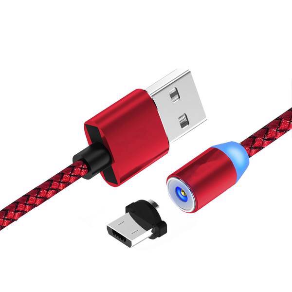 Magnetic Cable 360 usb to micro usb Length Lighting 1.1 meter، کابل تبدیل usb به micro usb و لایتینینگ 360 درجه مدل MAGNETIC بطول 1.1 متر