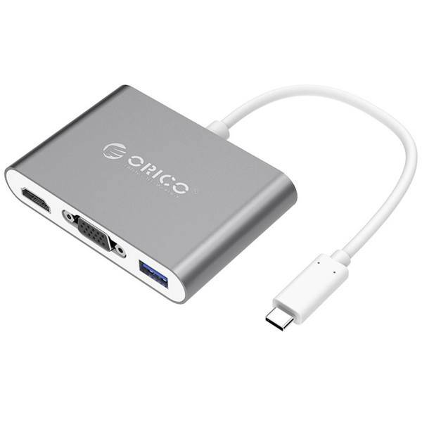 Orico RCHV USB-C To USB/VGA/HDMI Adapter، مبدل USB-C به USB/VGA/HDMI اوریکو مدل RCHV