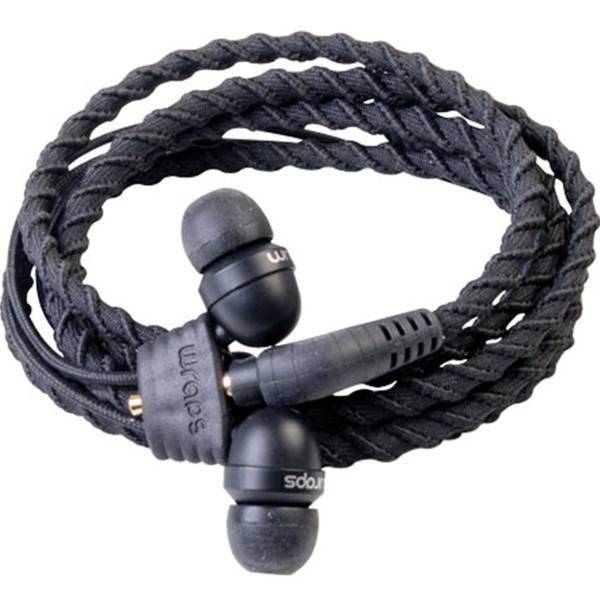 Wraps Classic Black Wristband Headphones، هدفون طرح دست‌بند رپس مدل Classic Black