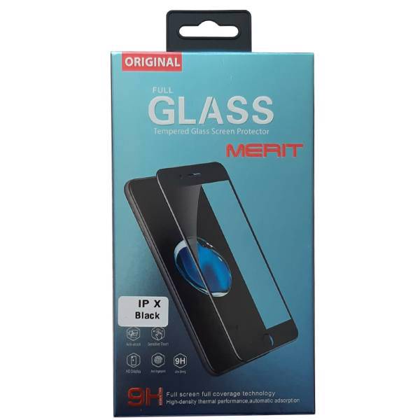 محافظ صفحه نمایش شیشه ای مریت مدل بلک مناسب برای گوشی آیفون X