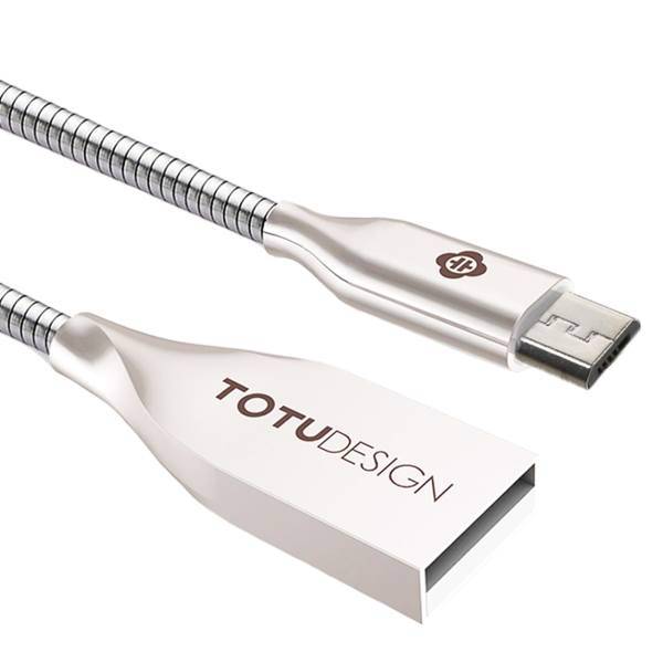 Totu Zinc Alloy USB To microUSB Cable 1m، کابل تبدیل USB به microUSB توتو مدل Zinc Alloy به طول 1 متر