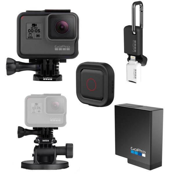 Gopro Hero6 Black Action Camera Set 2، مجموعه دوربین فیلم برداری ورزشی گوپرو مدل HERO6 Black پکیج 2