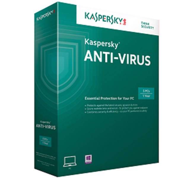 Kaspersky Anti Virus 2015 1+1 Pc 1 Year، آنتی ویروس کسپرسکی مدل 2015 یک ساله با لایسنس یک کاربره