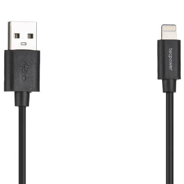 TecPower USB-2.0 To Lightning Cable 3m، کابل تبدیل USB 2.0 به لایتنینگ تک پاور طول 3 متر