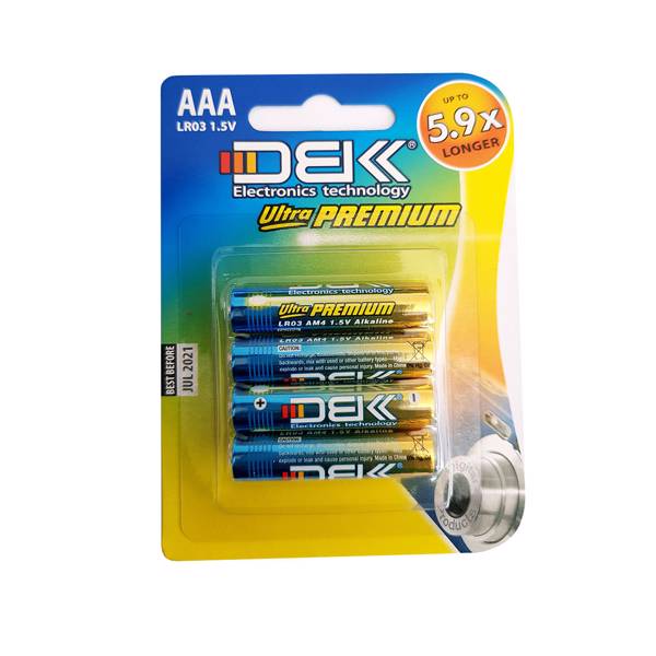 باتری نیم قلمی آلکالاین دی بی کی مدل AAA-LR03 بسته 48عددی