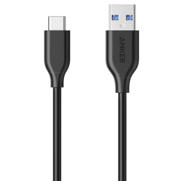 Anker A8163 PowerLine USB 3.0 To USB-C Cable 90cm، کابل تبدیل USB 3.0 به USB-C انکر مدل A8163 PowerLine به طول 90 سانتی متر