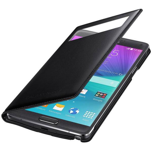 Samsung Galaxy Note 4 S View Wallet Cover، کیف کلاسوری مدل S View Wallet مناسب برای گوشی موبایل سامسونگ گلکسی نوت 4