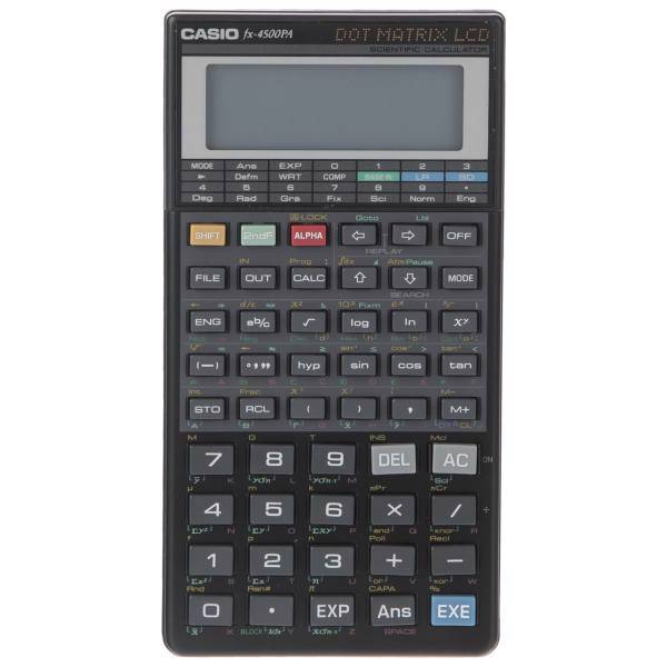 Casio Fx-4500PA Calculator With Persian Guide، ماشین حساب کاسیو مدل Fx-4500PA به همراه راهنمای فارسی