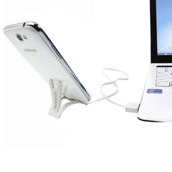 Promate Flexible Micro USB Charge And Sync Cable LinkMate.ST، کابل شارژ تخت microUSB و پایه نگهدارنده پرومیت مدل LinkMate.ST