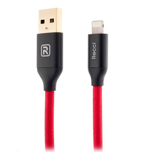 Recci RCL-N120 Lightning velocity Data Cable، کابل تبدیل USB به لایتینینگ رسی مدل RCL-N120