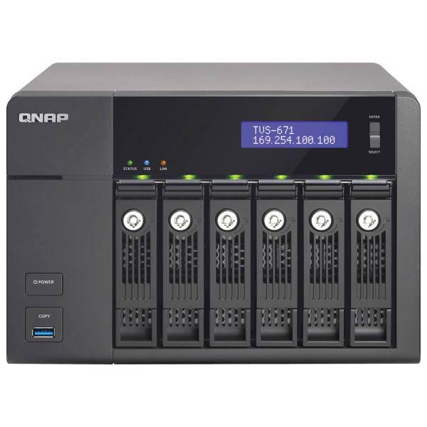 QNAP TVS-671-i5-8G NASiskless، ذخیره ساز تحت شبکه کیونپ مدل TVS-671-i5-8G فاقد هارددیسک