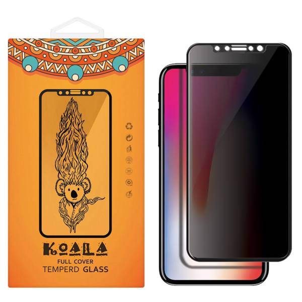 KOALA Privacy Glass Screen Protector For Apple iPhone X، محافظ صفحه نمایش شیشه ای کوالا مدل Privacy مناسب برای گوشی موبایل اپل آیفون X