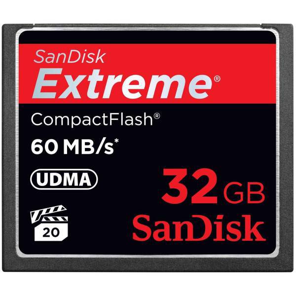 SanDisk Extreme CompactFlash 400X 60MBps - 32GB، کارت حافظه CompactFlash سن دیسک مدل Extreme سرعت 400X 60MBps ظرفیت 32 گیگابایت