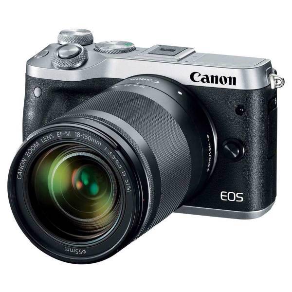 Canon EOS M6 Mirrorless Digital Camera With 18-150mm IS STM Lens، دوربین دیجیتال بدون آینه کانن مدل EOS M6 به همراه لنز 18-150 میلی متر IS STM