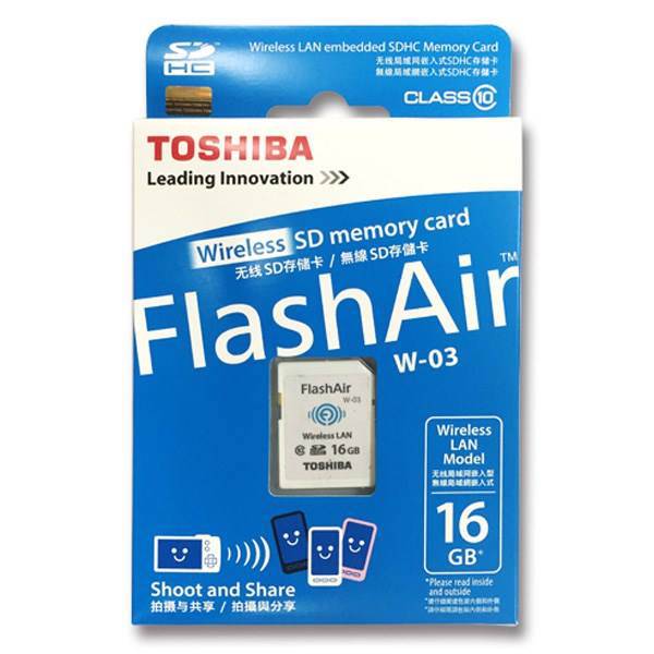 Toshiba Flash Air W-03 SD-R016GR7AL03ACH Class 10 SDHC - 16GB، کارت حافظه SDHC توشیبا مدل Flash Air 16GB W-03 SD-R016GR7AL03ACH کلاس 10 ظرفیت 16 گیگابایت