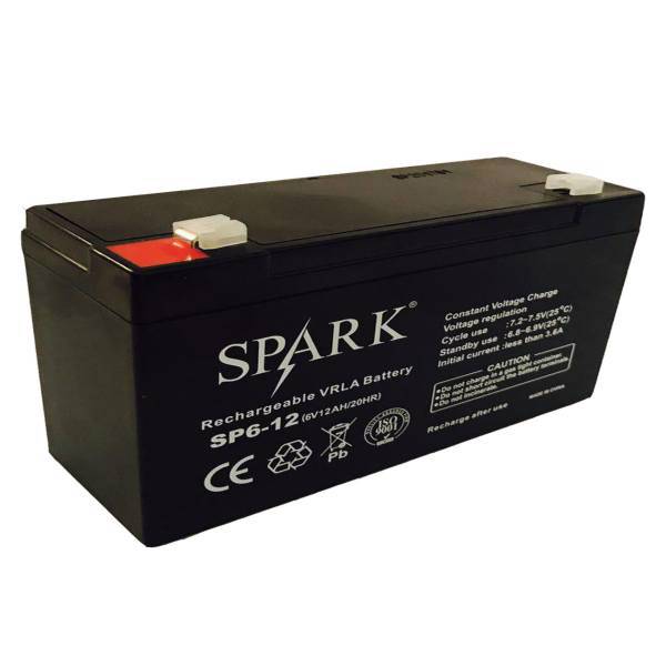 Spark Rechargeable Battery 6V- 12Ah، باتری6 ولت 12 آمپر اسپارک مدل SP6-12