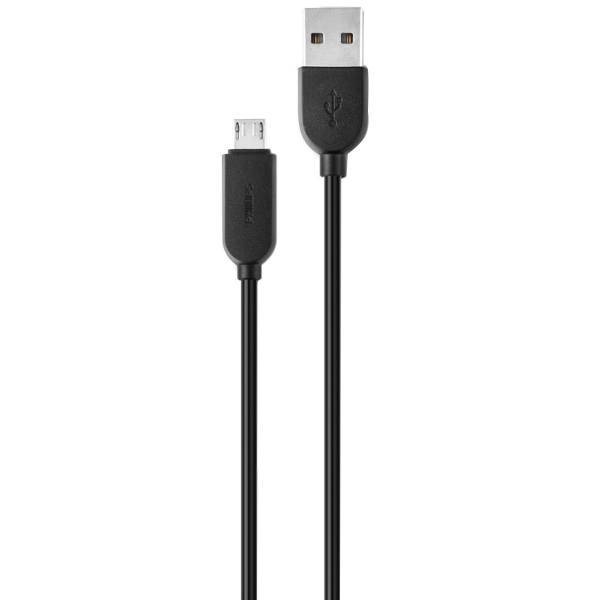 Philips DLC2416U/10 USB To microUSB Cable 1m، کابل تبدیل USB به microUSB فیلیپس مدل DLC2416U/10 طول 1 متر