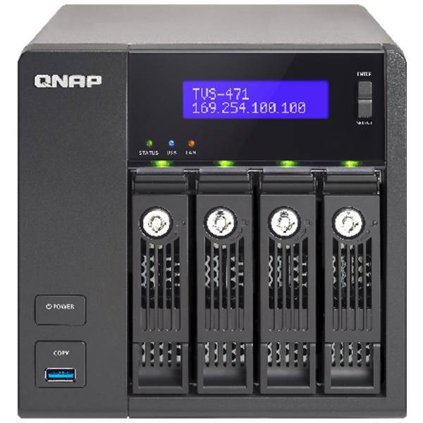 QNAP TVS-471-i3-4G NASiskless، ذخیره ساز تحت شبکه کیونپ مدل TVS-471-i3-4G بدون هارددیسک
