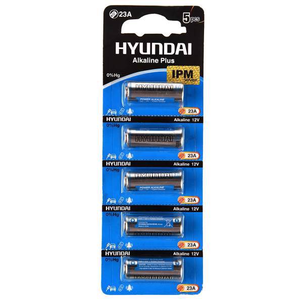 Hyundai Alkaline Plus 23A Battery Pack Of 5، باتری 23A هیوندای مدل Alkaline Plus بسته 5 عددی