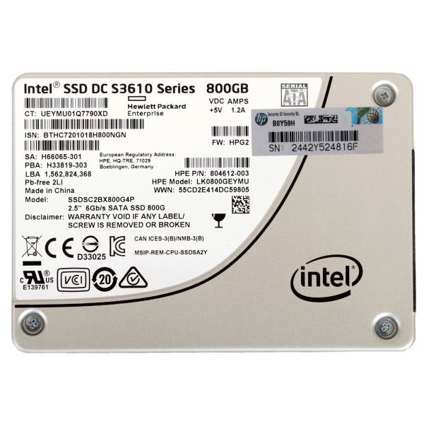 HP Mixed-Use-2 800 GB Internal SSD SATA، اس اس دی اینترنال اچ پی مدل Mixed Use-2 SATA ظرفیت 800 گیگابایت