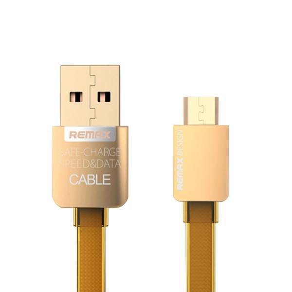 Remax Gold Safe and Speed USB to MicroUSB Cable 1m، کابل USB به MicroUSB ریمکس مدل Gold Safe and Speed به طول 1متر