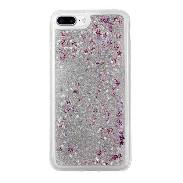 Luxury Case Floating Silver Glitter Cover For iPhone 7 Plus، کاور لاکچری کیس مدل Floating Silver Glitter مناسب برای گوشی موبایل iPhone 7 Plus