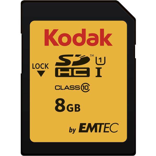 Emtec Kodak UHS-I U1 Class 10 85MBps 580X SDHC - 8GB، کارت حافظه SDHC امتک کداک کلاس 10 استاندارد UHS-I U1 سرعت 85MBps 580X ظرفیت 8 گیگابایت