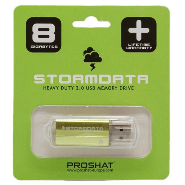 Proshat Stormdata USB 2.0 Flash Memory - 8GB، فلش مموری USB 2.0 پروشات مدل استورم دیتا ظرفیت 8 گیگابایت
