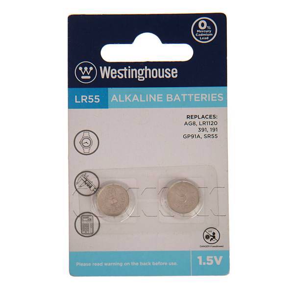 Westinghouse LR55 Alkaline Battery For Watches، باتری ساعت وستینگ هاوس مدل LR55