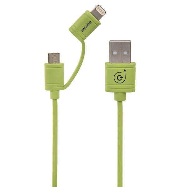 Gadjet GDCA06 USB To Lightning/microUSB Cable 1.2m، کابل تبدیل USB به لایتنینگ/microUSB گجت مدل GDCA06 طول 1.2 متر