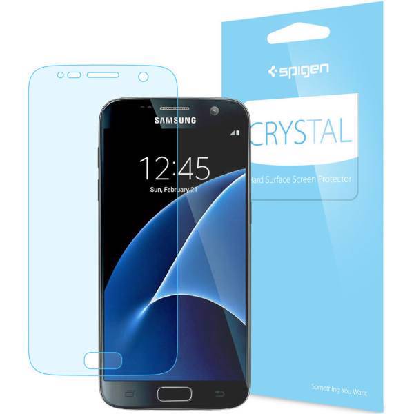 Spigen Crystal Screen Protector For Samsung Galaxy S7، محافظ صفحه نمایش اسپیگن مدل Crystal مناسب برای گوشی موبایل سامسونگ Galaxy S7