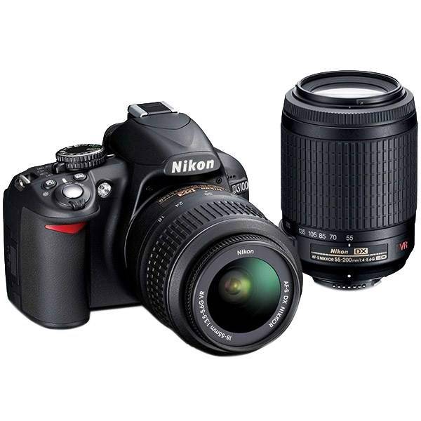 Nikon D3100 Kit 18-55 VR + 55-200 VR، دوربین دیجیتال نیکون دی 3100 کیت دو لنز 18-55 و 55-200