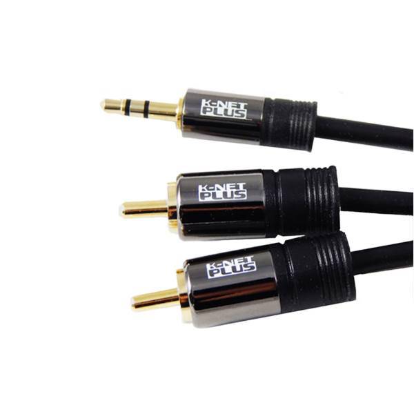 K-net Stereo 3.5mm To RCA Cable 1.5m، کابل تبدیل جک 3.5 میلی متری به RCA کی نت مدل Stereo به طول 1.5 متر