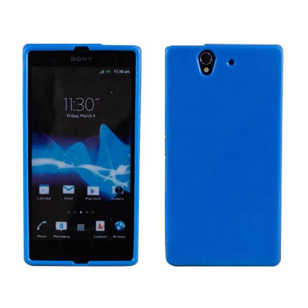 TPU Case JZZS For Sony Xperia Z Blue، قاب موبایل TPU جی زد زد اس مخصوص گوشی Sony Xperia Z آبی