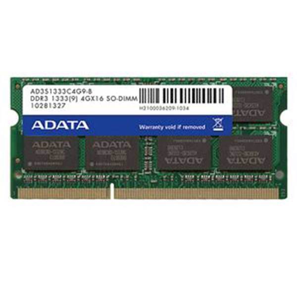 Adata Premier PC3-10600 DDR3 1333MHz Notebook Memory - 4GB، رم لپ تاپ ای دیتا مدل Premier DDR3 1333MHz ظرفیت 4 گیگابایت