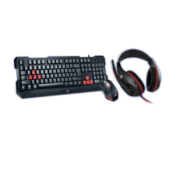 Genius Scorpion-KMH200 Wired Keyboard and Mouse and Headset، کیبورد و موس جنیوس مدل kmh-200 به همراه هدست