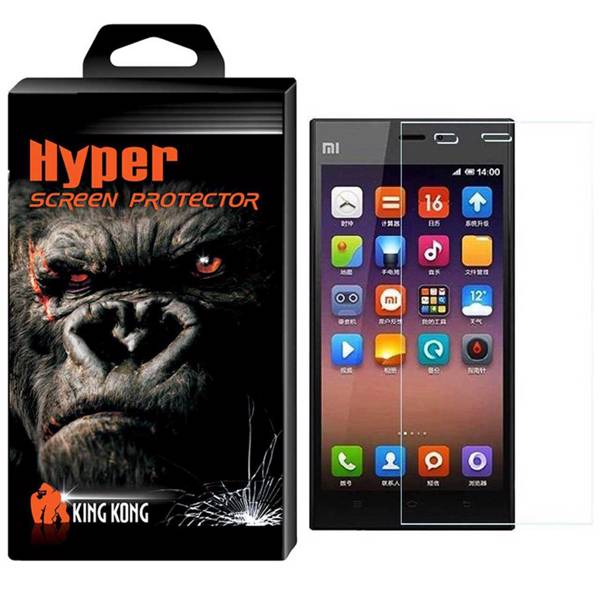 Hyper Protector King Kong Glass Screen Protector For Xiaomi Mi 3، محافظ صفحه نمایش شیشه ای کینگ کونگ مدل Hyper Protector مناسب برای گوشی شیاومی Mi 3