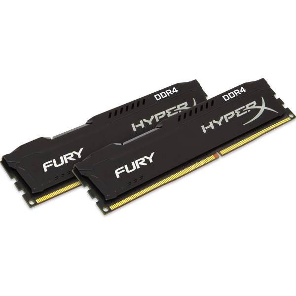 Kingston HyperX Fury 32GB DDR4 2400MHz CL15 Dual Channel RAM HX424C15FBK232، رم کامپیوتر کینگستون مدلHyperX Fury DDR4 2400MHz CL15 ظرفیت 32 گیگابایت