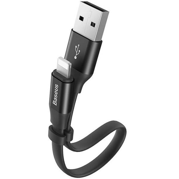 Baseus Nimble USB to Lightning Cable 23CM، کابل USB به لایتنینگ باسئوس مدل Nimble طول 23 سانتی متر