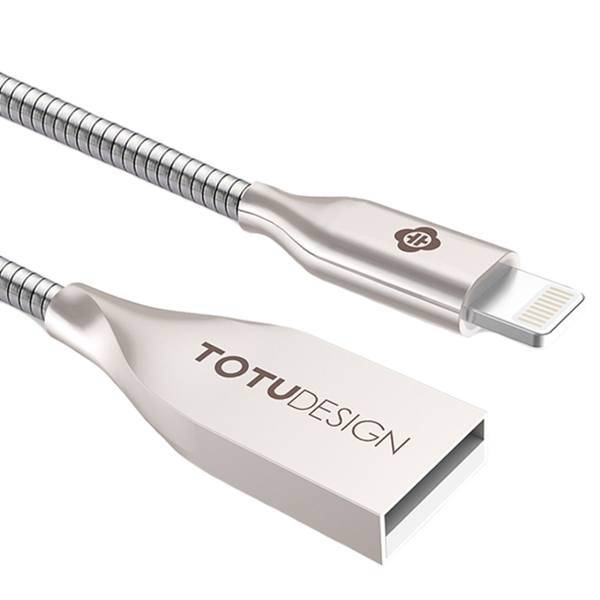 Totu Zinc Alloy USB To Lightning Cable 1m، کابل تبدیل USB به Lightning توتو مدل Zinc Alloy به طول 1 متر