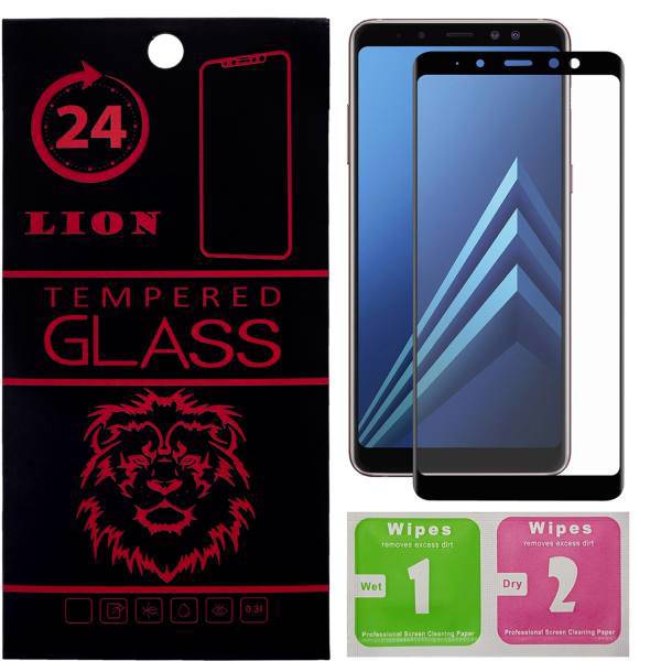 LION 3D Full Cover Glue Glass Screen Protector For Samsung A8 2018 Plus، محافظ صفحه نمایش شیشه ای لاین مدل 3D Full Cover مناسب برای گوشی سامسونگ A8 2018 پلاس