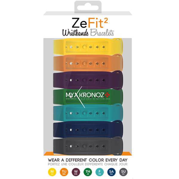 Mykronoz ZeFit2 X7 Colorama Pack Wristbands Bracelets، پک 7 عددی بند مچ‌بند هوشمند مای کرونوز مدل ZeFit2 X7 Colorama