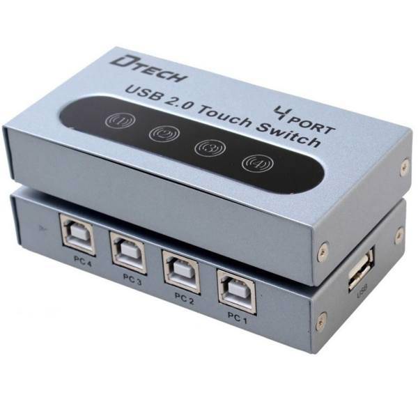 DTECH DT-8341 USB HUB MANUAL 4 PORTS SHARING PRINTING SWITCHER، هاب سوئیچ 4 پورت پرینتر دیتک مدل DT-8341
