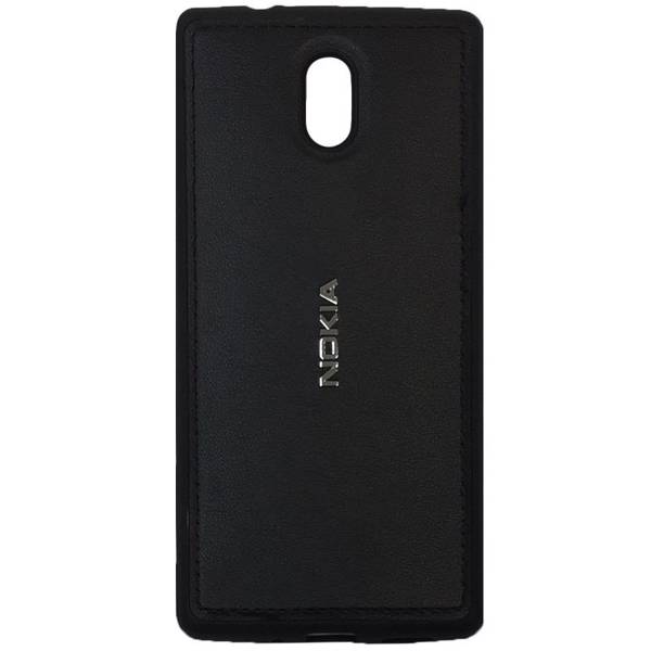 TPU Leather Design Cover For Nokia 3، کاور ژله ای طرح چرم مدل آرم دار مناسب برای گوشی موبایل نوکیا 3