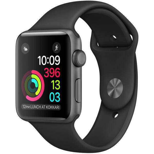 Apple Watch Series 2 38mm Space Gray Aluminum Case with Sport Band، ساعت هوشمند اپل واچ سری 2 مدل 38mm Space Gray Aluminum Case with Sport Band