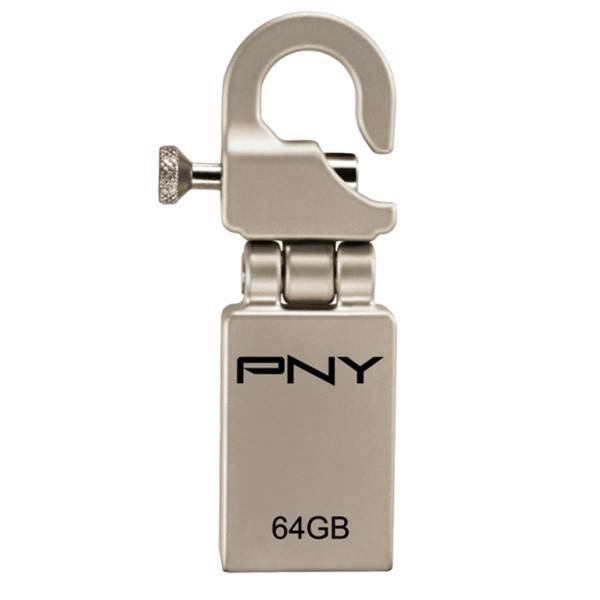 PNY Mini Hook Flash Memory - 64GB، فلش مموری پی ان وای مدل Mini Hook ظرفیت 64 گیگابایت