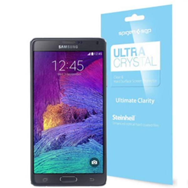 Samsung Galaxy Note 4 Spigen Ultra Crystal Screen Guard، محافظ صفحه نمایش اسپیگن مدل Ultra Crystal مناسب برای سامسونگ گلکسی نوت 4