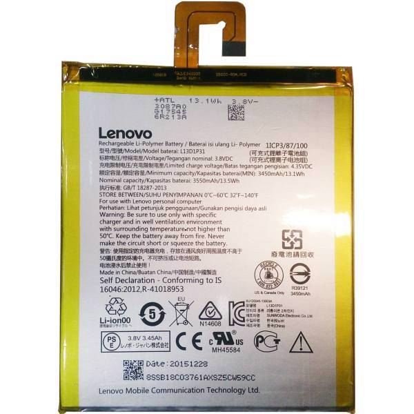 Lenovo L13D1P31 3550mAh Tablet Battery For Lenovo Idea Tab A3500، باتری تبلت لنوو مدل L13D1P31 با ظرفیت 3550mAh مناسب برای تبلت لنوو Idea Tab A3500